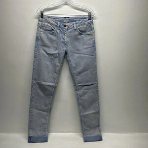 Sandro Denim Jeans Jean Cotton Stretch Cuffed Straight Leg Blue Size EU 40 US 32